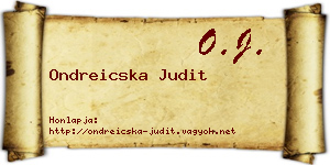 Ondreicska Judit névjegykártya