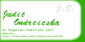 judit ondreicska business card